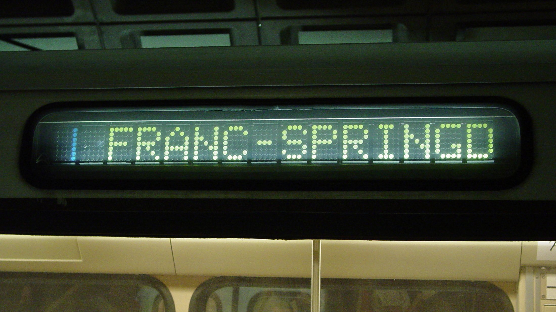 Blue Line train — Franconia-Springfield (Blue Line terminus), DC Metro